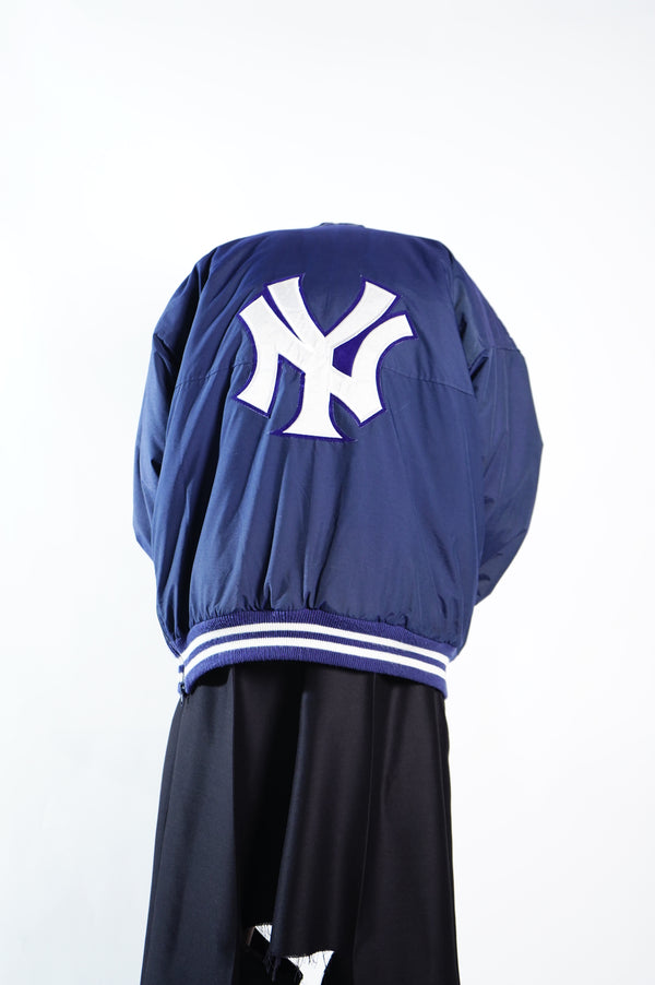 "STARTER" -"YANKEES" POLY/NYLON Padding Studium Jumper(WITH HOOD)-