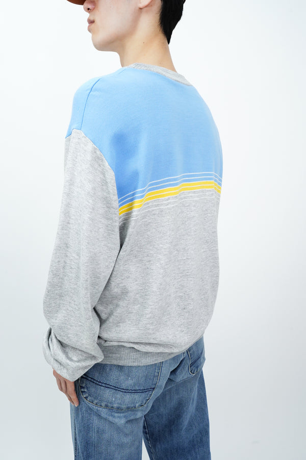 80’s "adidas" -Logo Flocky Printed Crew Neck Sweat Shirt-