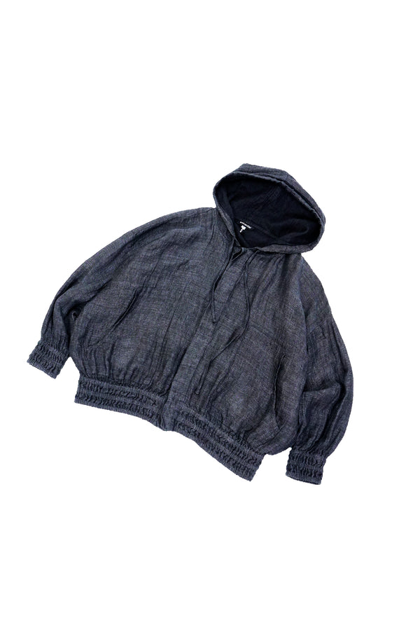 "eskandar" -"Bergdorf Goodman" Linen Hooded Jacket-