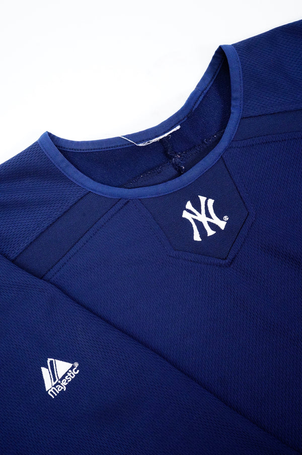 "majestic" -"New York Yankees" Logo Embroidery Jersey Pullover Game Shirts-