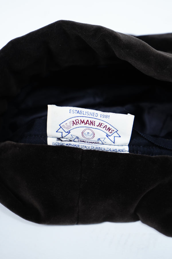 90's "ARMANI JEANS" -Velour Cap-
