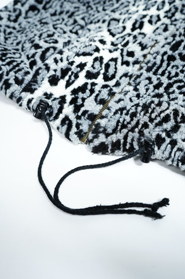"EZZE WEAR" -Leopard Pattern Fleece Jacket-