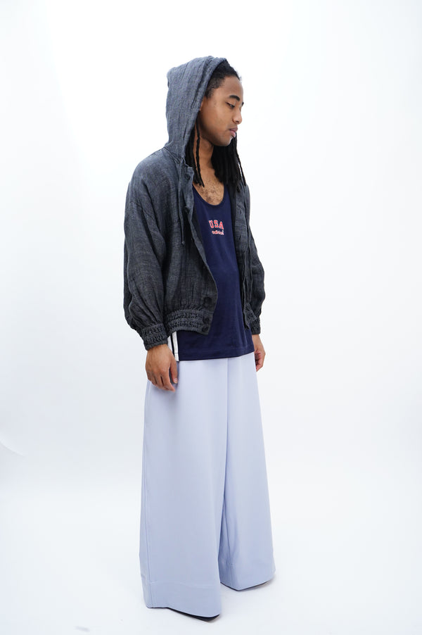 "eskandar" -"Bergdorf Goodman" Linen Hooded Jacket-