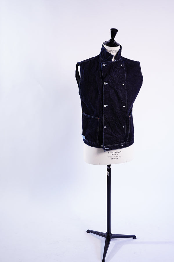 REEFER JEANS VEST -16oz SELVAGE DENIM-