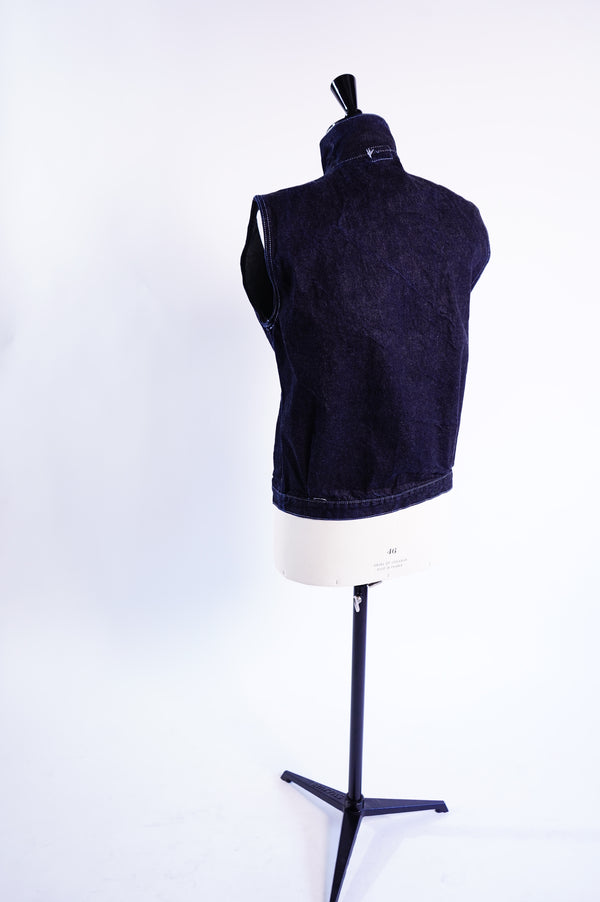 REEFER JEANS VEST -16oz SELVAGE DENIM-