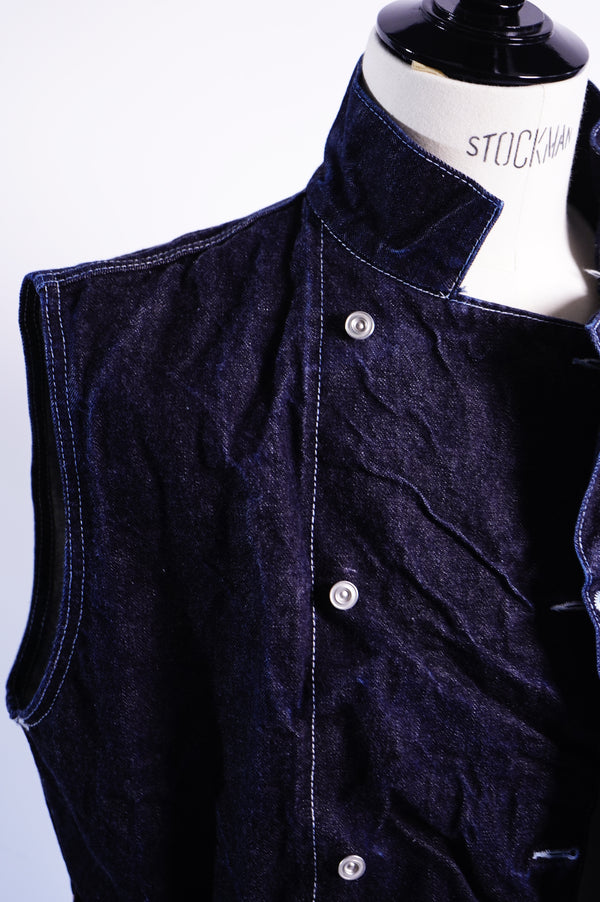 REEFER JEANS VEST -16oz SELVAGE DENIM-