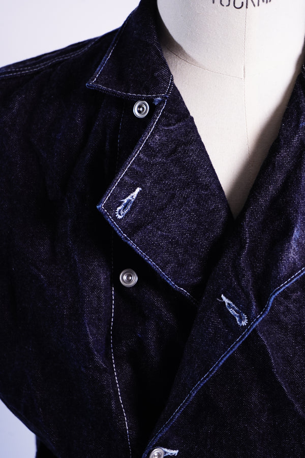 REEFER JEANS VEST -16oz SELVAGE DENIM-
