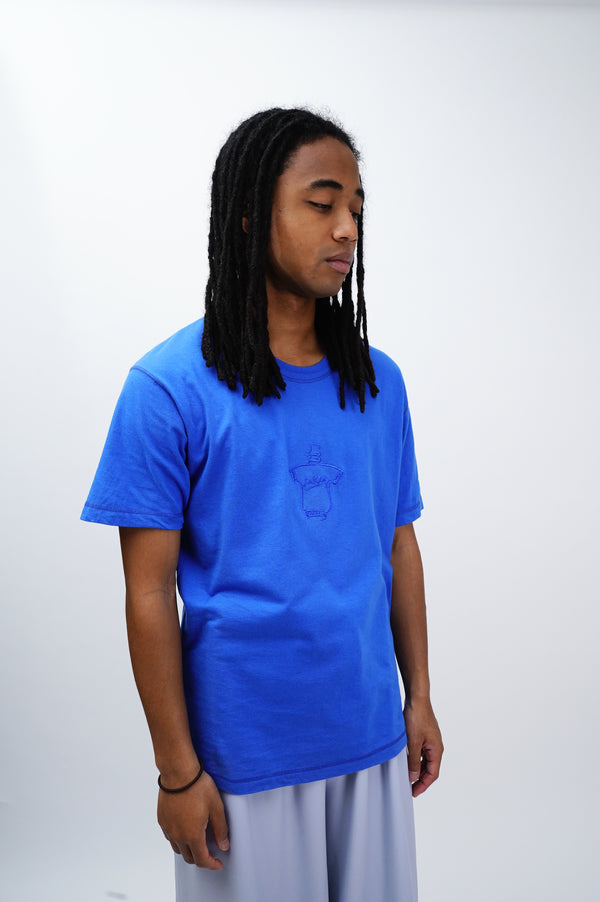 90's "SONIA RYKIEL" -"PERFUMES" Logo Embroidery S/S Tee-