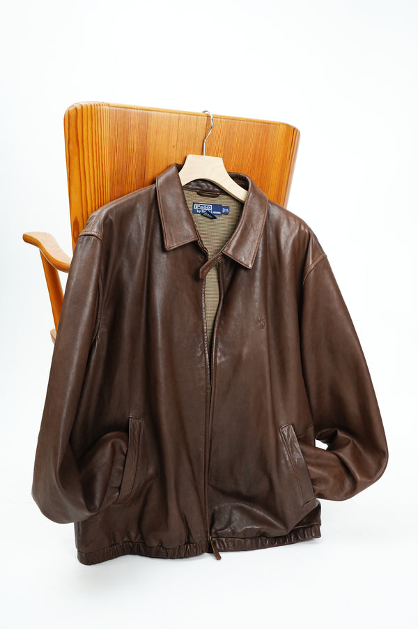 90’s "Polo by Ralph Lauren" -Lamb Leather Blouson-