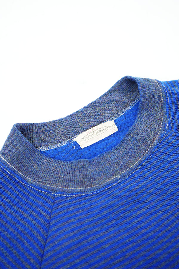 80’s "Creslan and Rayon" -Border Crew Neck Knit Sweater-