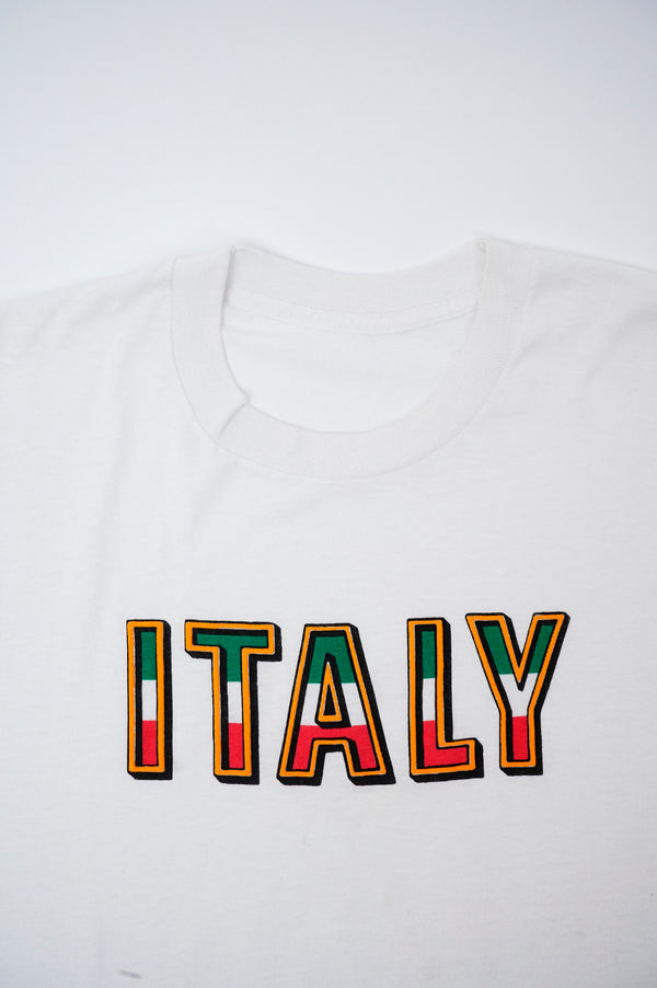 80's "UNKNOWN" -"ITALY" Print S/S Tee-