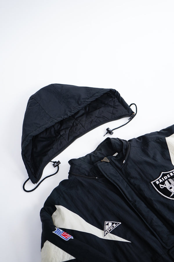 90's "RAIDERS" -Nylon Padding Stadium Jumper(WITH HOOD)-