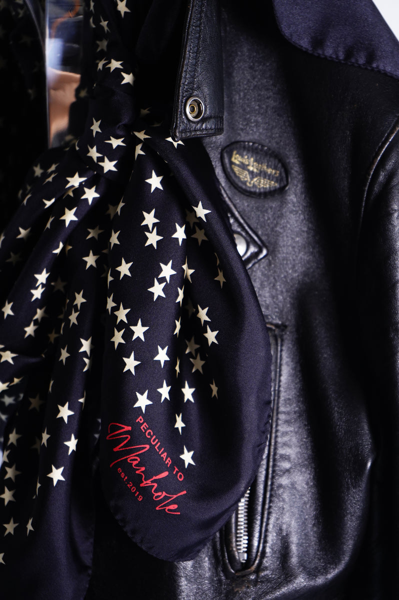 MANHOLE STAR PRINT SILK SCARF 大判スカーフ　星柄 STAR PRINT SILK SCARF – MANHOLE ONLINE STORE