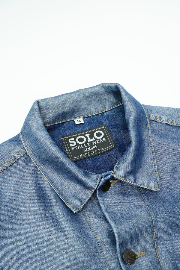 "SOLO STREET WEAR" -Shiny Trucker Jacket-