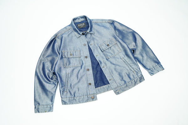 "SOLO STREET WEAR" -Shiny Trucker Jacket-