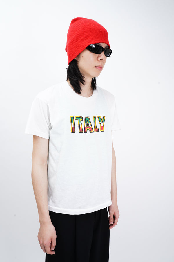80's "UNKNOWN" -"ITALY" Print S/S Tee-