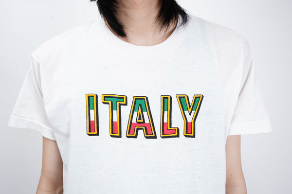 80's "UNKNOWN" -"ITALY" Print S/S Tee-