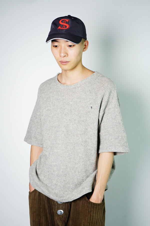 "RAF SIMONS" -Logo Embroidery Mohair/Polyamide S/S Knit Sweater-
