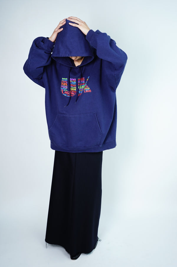 90's "Hanes" -"UK" Printed Sweat Hoodie-