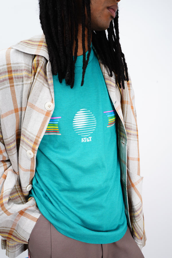 80's "ONEITA" -"AT&T" Logo Print S/S Tee-