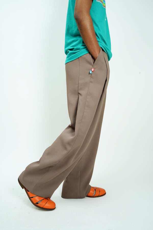 "VANDY THE PINK" -Polyester Wide Easy Pants-