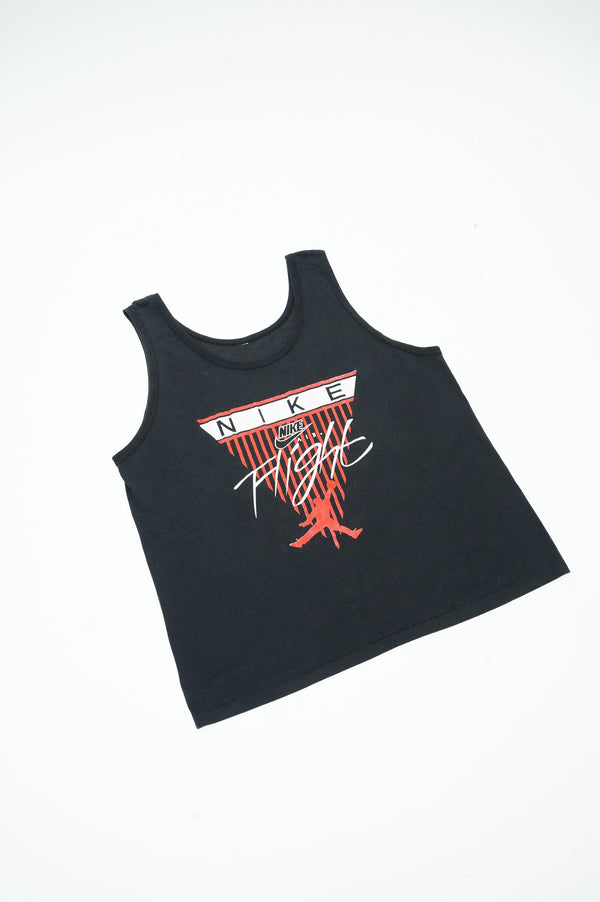 90's "BOOTLEG NIKE" -"AIR JORDAN" Logo Printed Tank Top-