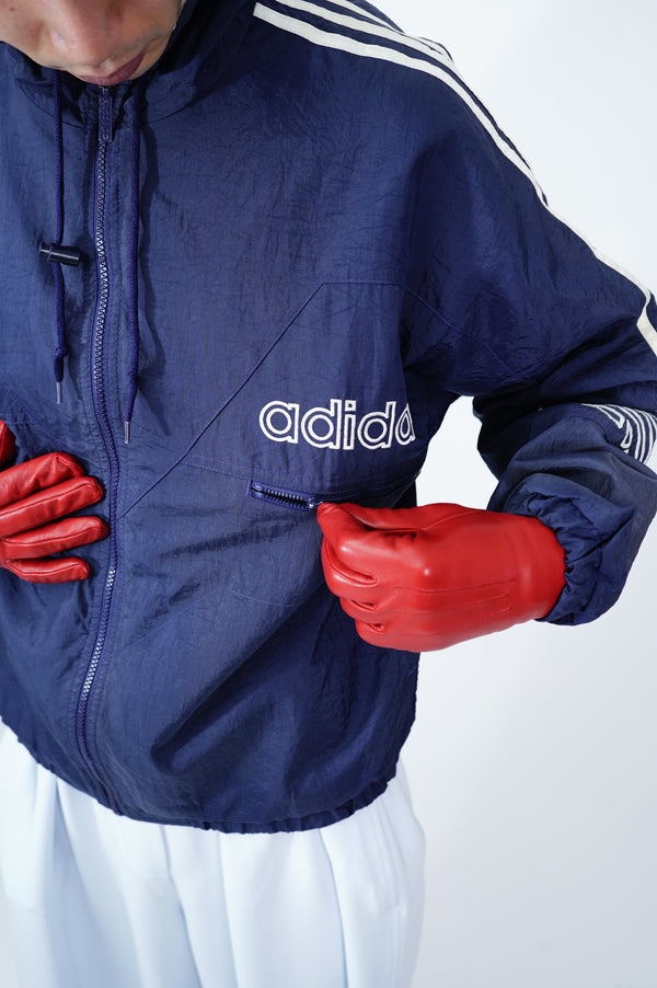 90's "adidas" -Logo Embroidery Hooded Jacket-