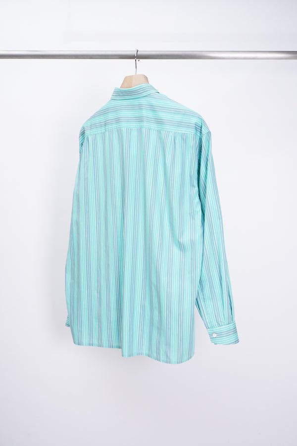 80's "marimekko" -Stripe Pattern L/S Shirts-