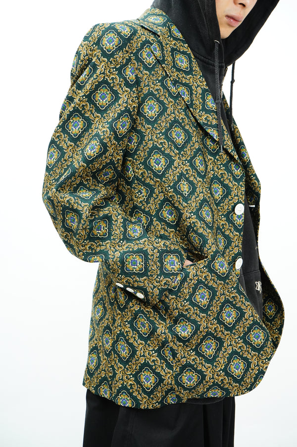 70's "ALLYN ST. GEORGE" -Paisley Pattern Polyester 2B Jacket-