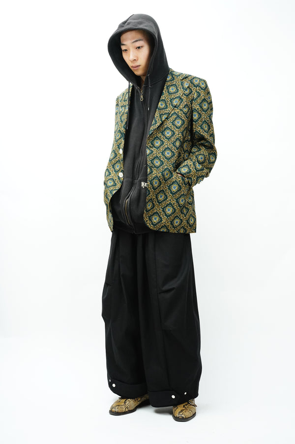 70's "ALLYN ST. GEORGE" -Paisley Pattern Polyester 2B Jacket-