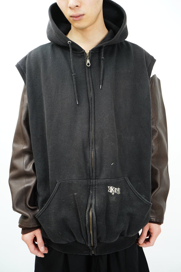 90's "KEY" -Thermal Liner Zip Up Sweat Vest-