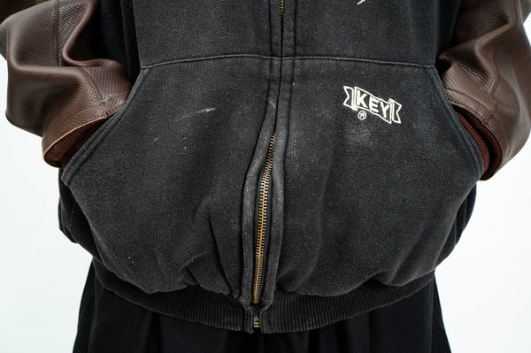 90's "KEY" -Thermal Liner Zip Up Sweat Vest-