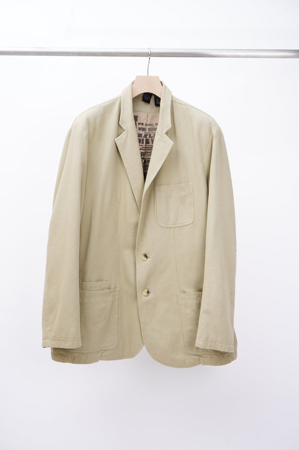 "CAFFEINE" -Cotton Twill 2B Jacket-