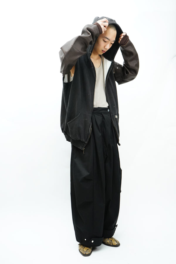 90's "KEY" -Thermal Liner Zip Up Sweat Vest-