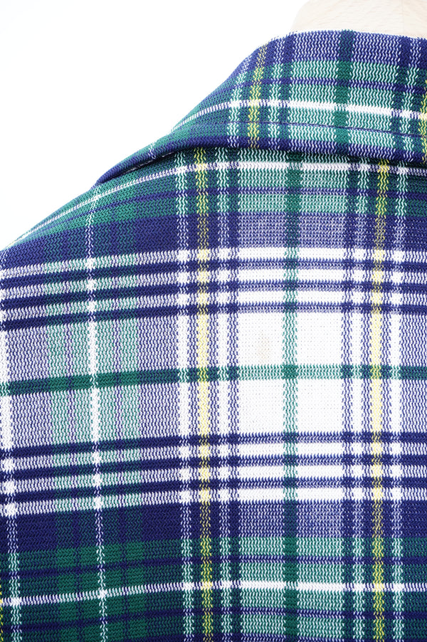 70's "UNKNOWN" -Check Pattern Polyester Jacket-
