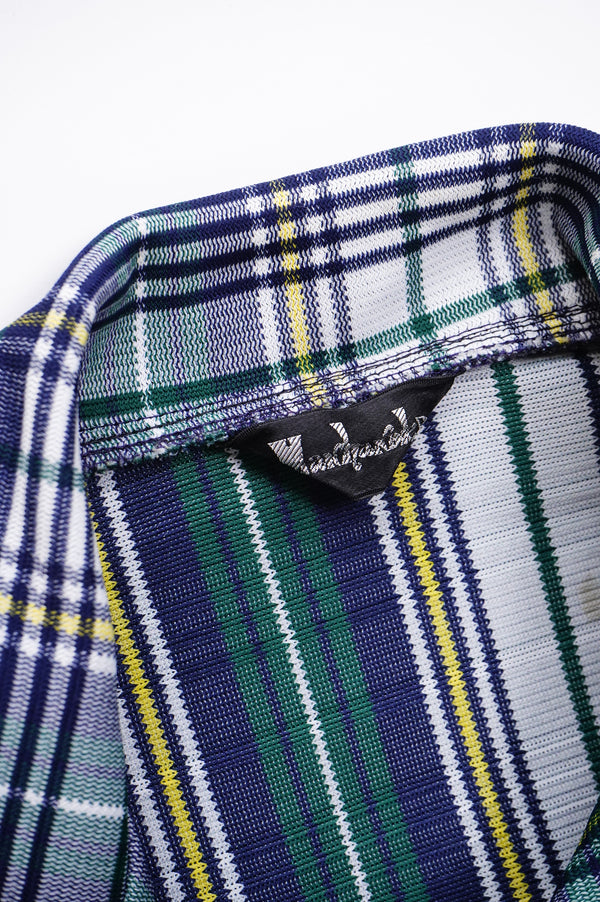 70's "UNKNOWN" -Check Pattern Polyester Jacket-