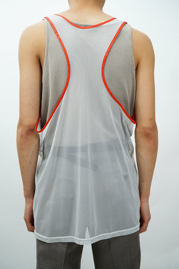 80's "adidas" -Logo Printed Mesh Tank Top-