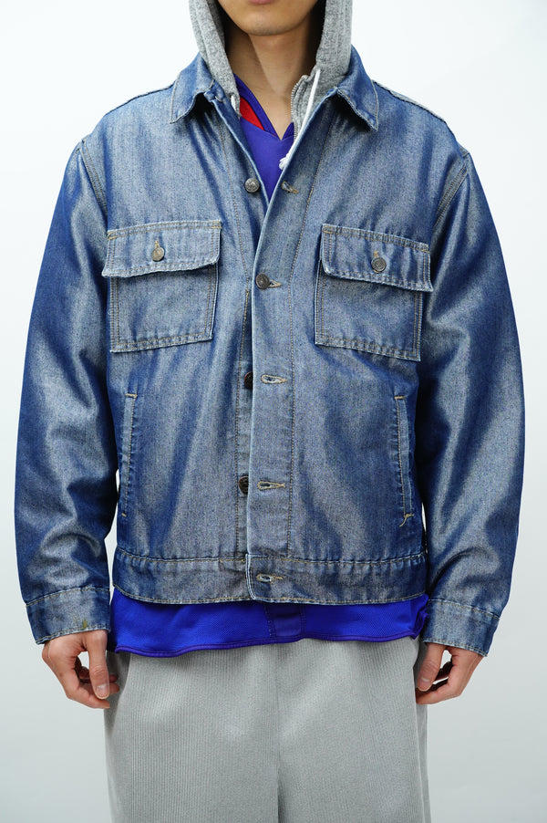 "SOLO STREET WEAR" -Shiny Trucker Jacket-
