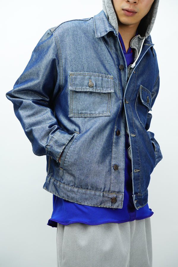 "SOLO STREET WEAR" -Shiny Trucker Jacket-
