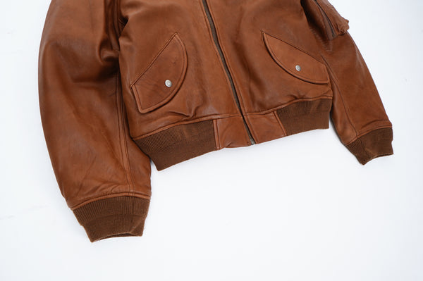 90's "POLO by Ralph Lauren" -"MA-1 Type" Leather Flight Jacket-