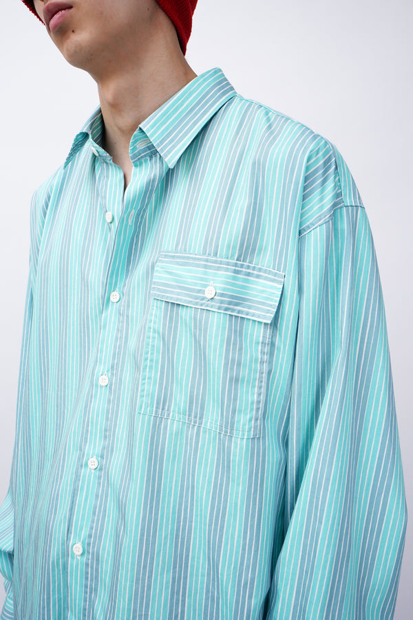 80's "marimekko" -Stripe Pattern L/S Shirts-