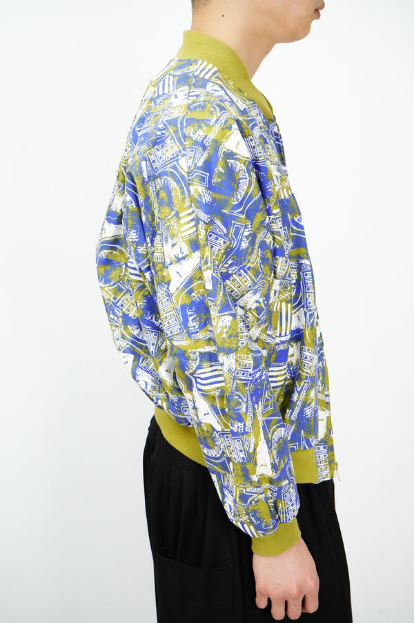 80's "NIKE" -Multi Print Cotton Jacket-