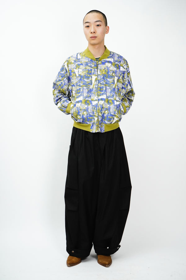 80's "NIKE" -Multi Print Cotton Jacket-