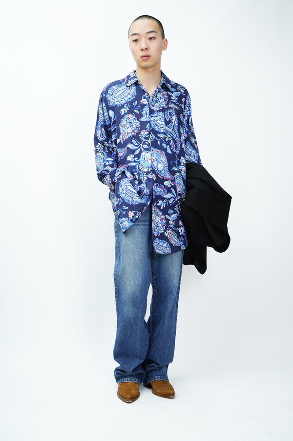 "LAUREN RALPH LAUREN" -Paisley Pattern L/S Shirt-