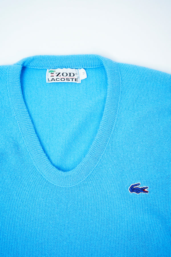 70's "IZOD LACOSTE" -V Neck Acryl Knit Sweater-