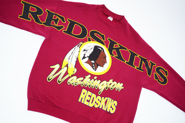 90's "FRUIT OF THE LOOM" -"RED SKINS" Crew Neck Print Sweat-