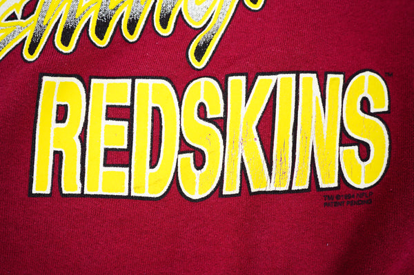 90's "FRUIT OF THE LOOM" -"RED SKINS" Crew Neck Print Sweat-