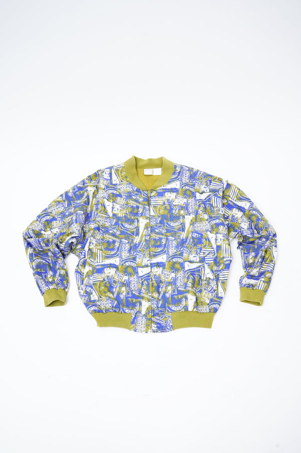 80's "NIKE" -Multi Print Cotton Jacket-