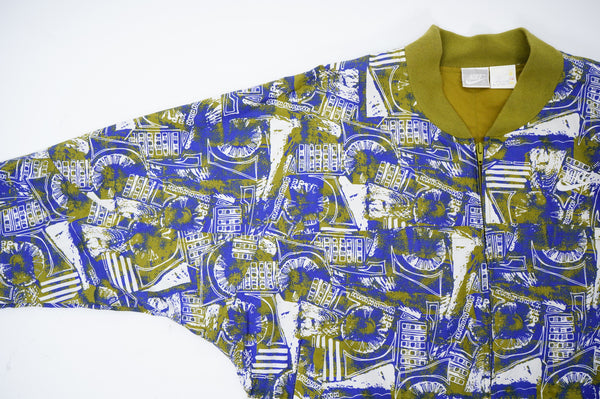 80's "NIKE" -Multi Print Cotton Jacket-