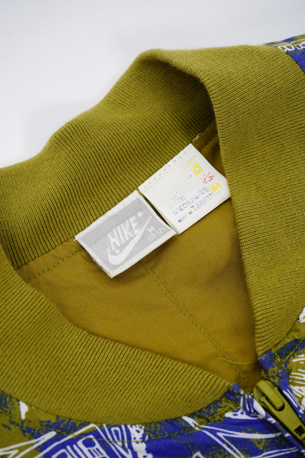 80's "NIKE" -Multi Print Cotton Jacket-